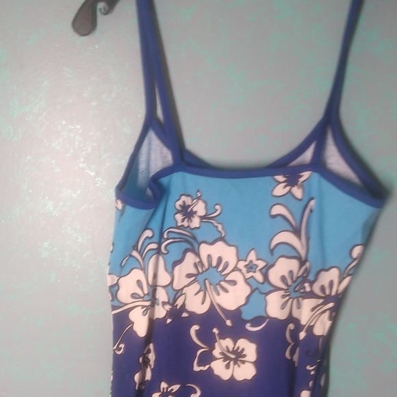 NWT! Body Con 90s Hawaiian Hibiscus Dress Cover up Mini East Coast Surf Wear - Picture 8 of 10